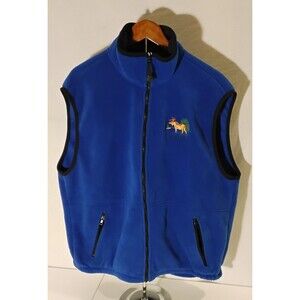 Timberline Colorado Mens XL Blue Moose Maine Fleece Vest Authentic  Made in US